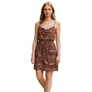 Sam Edelman Multicolor Tribal Print Drape Mini Dress 10 NWT